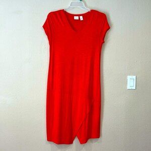 Chico's size 1 cap sleeve casual popover dress